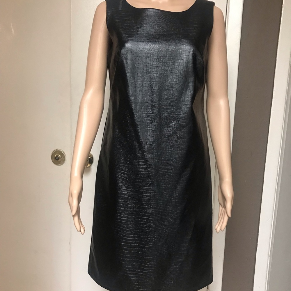 Shelby $Palmer Black imitation leather dress